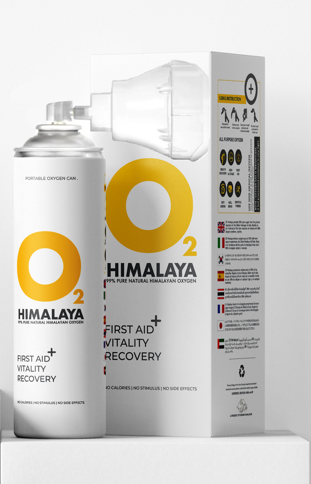 O2 Himalaya Oxygen - 12 litre, Portable Oxygen Can